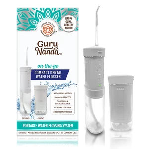 GuruNanda Compact Dental Water Flosser, 180mL, Travel Size, White GuruNanda Compact Dental Water Flosser, 180mL, Travel Size, White