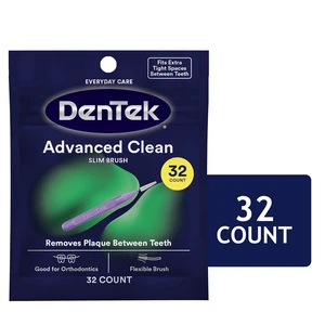 DenTek Slim Brush Advanced Clean Interdental Cleaners, Tight, 32 Count DenTek Slim Brush Advanced Clean Interdental Cleaners, Tight, 32 Count