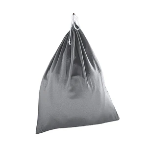 Mainstays Drawstring Polyester Cotton Laundry Bag in Gray for Clothing Storage Mainstays Drawstring Polyester Cotton Laundry Bag in Gray for Clothing Storage