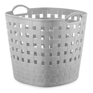 Whitmor Carry-All Tote with Handles, Breathable Woven Plastic, Gray Whitmor Carry-All Tote with Handles, Breathable Woven Plastic, Gray
