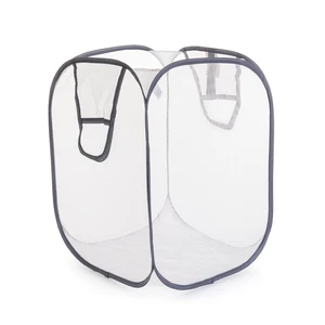 Mainstays Jumbo Mesh Pop-Up Laundry Hamper, White with Grey Trim Mainstays Jumbo Mesh Pop-Up Laundry Hamper, White with Grey Trim