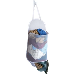 Smart Design Deluxe Mesh Over The Door Pop Up Hamper, Holds 3 Loads, 17x28 Inch, White, with Hook and Adjustable Strap, VentilAir Mesh Smart Design Deluxe Mesh Over The Door Pop Up Hamper, Holds 3 Loads, 17x28 Inch, White, with Hook and Adjustable Strap, VentilAir Mesh