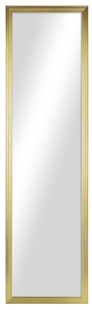 Mainstays Gold Rectangle Full-Length Wall or Door Mirror 13.5in x 49.5in Mainstays Gold Rectangle Full-Length Wall or Door Mirror 13.5in x 49.5in