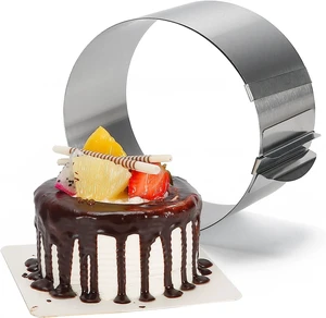 Adjustable Steel Cake Mold Ring, 6.25-12 Inches, Multipurpose Baking Ring, 1 Pack Adjustable Steel Cake Mold Ring, 6.25-12 Inches, Multipurpose Baking Ring, 1 Pack