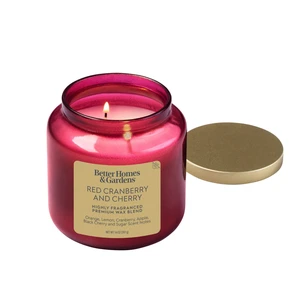 Better Homes & Gardens 2-Wick Cranberry & Cherry Jar Candle, 14 oz Better Homes & Gardens 2-Wick Cranberry & Cherry Jar Candle, 14 oz