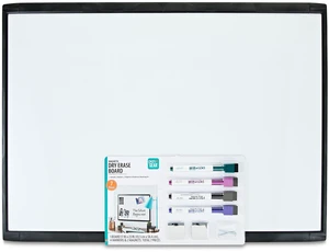 Pen+Gear Magnetic Dry Erase Board, Black, 17in x 23in x 0.65in Pen+Gear Magnetic Dry Erase Board, Black, 17in x 23in x 0.65in