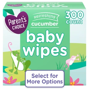 Refreshing Cucumber Baby Wipes, 300 Count, Parent's Choice Refreshing Cucumber Baby Wipes, 300 Count, Parent's Choice
