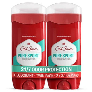 Old Spice Pure Sport Aluminum Free Deodorant for Men, 24/7 Odor Protection, 3.4 oz, 2-Pack Old Spice Pure Sport Aluminum Free Deodorant for Men, 24/7 Odor Protection, 3.4 oz, 2-Pack