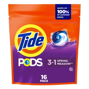 Tide PODS Laundry Detergent Pacs, Spring Meadow Scent, 16 Count Tide PODS Laundry Detergent Pacs, Spring Meadow Scent, 16 Count