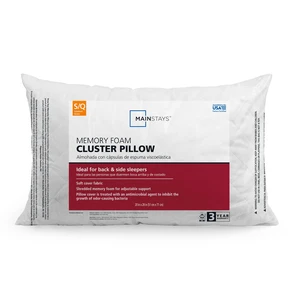 Mainstays Memory Foam Cluster Bed Pillow, Standard/Queen Mainstays Memory Foam Cluster Bed Pillow, Standard/Queen