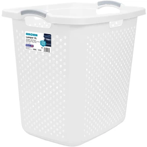 Home Logic Plastic Laundry Hamper, 2.5 Bushel Capacity, White Home Logic Plastic Laundry Hamper, 2.5 Bushel Capacity, White