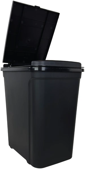 Mainstays 7.6Gallon Plastic Kitchen Trash Can with Touch Top Lid, Black Mainstays 7.6Gallon Plastic Kitchen Trash Can with Touch Top Lid, Black