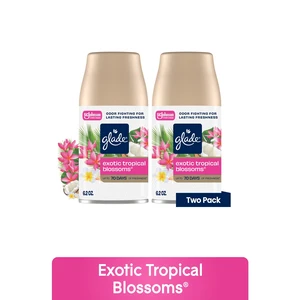 Glade Automatic Spray Refills 6.2oz 2 Count, Exotic Tropical Blossoms, Infused with Essential Oils Glade Automatic Spray Refills 6.2oz 2 Count, Exotic Tropical Blossoms, Infused with Essential Oils