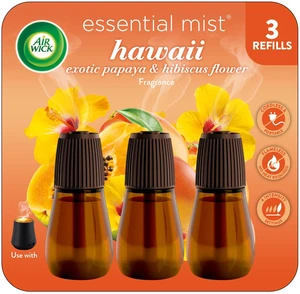 Air Wick Essential Mist Scented Oil Cordless Diffuser Refills, Hawaii Exotic Papaya & Hibiscus, 3 Count Air Wick Essential Mist Scented Oil Cordless Diffuser Refills, Hawaii Exotic Papaya & Hibiscus, 3 Count