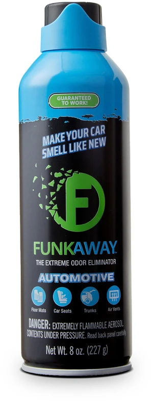 FunkAway Odor Eliminator Air Freshener & Deodorizer Aerosol Spray for Cars and Homes 8 oz. FunkAway Odor Eliminator Air Freshener & Deodorizer Aerosol Spray for Cars and Homes 8 oz.