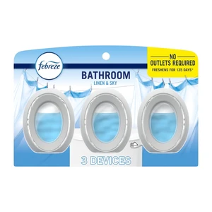 Febreze Bathroom Air Freshener, Linen & Sky Scent, Odor-Fighting, 3 Count Febreze Bathroom Air Freshener, Linen & Sky Scent, Odor-Fighting, 3 Count