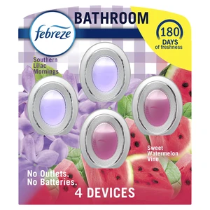 Febreze Small Spaces Air Freshener Sweet Watermelon & Southern Lilac Scent, 4 Count Febreze Small Spaces Air Freshener Sweet Watermelon & Southern Lilac Scent, 4 Count