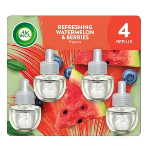 Air Wick Plug-in Scented Oil Warmer Air Freshener Refills, Refreshing Watermelon & Berries, 4 Count Air Wick Plug-in Scented Oil Warmer Air Freshener Refills, Refreshing Watermelon & Berries, 4 Count