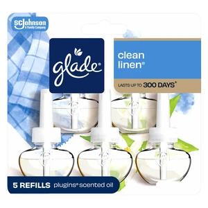 Glade PlugIns Scented Oil 5 Refills Clean Linen Air Freshener 3.35FL OZ Essential Oil Infused Wall Plug In Glade PlugIns Scented Oil 5 Refills Clean Linen Air Freshener 3.35FL OZ Essential Oil Infused Wall Plug In