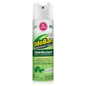 OdoBan Ready-to-Use 360-Degree Continuous Spray, Original Eucalyptus Scent, Odor Eliminator, Multipurpose Cleaner, Fabric and Air Freshener OdoBan Ready-to-Use 360-Degree Continuous Spray, Original Eucalyptus Scent, Odor Eliminator, Multipurpose Cleaner, Fabric and Air Freshener