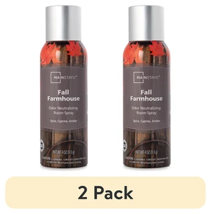 Mainstays Fall Farmhouse Odor Neutralizing Room Spray Air Freshener, 2 Pack, 4oz Mainstays Fall Farmhouse Odor Neutralizing Room Spray Air Freshener, 2 Pack, 4oz