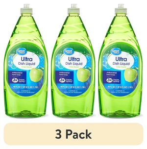 3 Pack Great Value Antibacterial Hand Soap Ultra Dish Liquid, Crisp Apple, 40 fl oz 3 Pack Great Value Antibacterial Hand Soap Ultra Dish Liquid, Crisp Apple, 40 fl oz