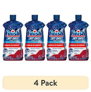 Finish Jet-Dry Rinse Aid, Dishwasher Rinse Agent and Drying Agent (4 Pack), 8.45fl oz Finish Jet-Dry Rinse Aid, Dishwasher Rinse Agent and Drying Agent (4 Pack), 8.45fl oz