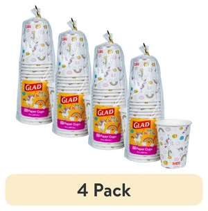 Glad Kids Unicorns Paper Cups, 9oz, 20ct, 4 Pack Glad Kids Unicorns Paper Cups, 9oz, 20ct, 4 Pack
