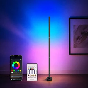 RGB LED Ambient Floor Lamp with APP & Remote Control, Music Sync, Dimmable Color-Changing Corner Light for Gaming Room & Bedroom RGB LED Ambient Floor Lamp with APP & Remote Control, Music Sync, Dimmable Color-Changing Corner Light for Gaming Room & Bedroom