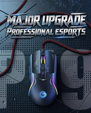 P19 Wired RGB Gaming Mouse, 7-Button USB Optical Mouse, 5600 DPI, Macro Programming, Ergonomic Design for PC Laptop, Black P19 Wired RGB Gaming Mouse, 7-Button USB Optical Mouse, 5600 DPI, Macro Programming, Ergonomic Design for PC Laptop, Black