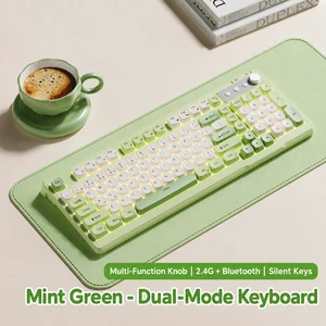 Z98 98-Key Silent Wired USB Membrane Keyboard, Low-Noise Office Keyboard with Numeric Keypad, Soft-Touch Keys, Cheese Green Z98 98-Key Silent Wired USB Membrane Keyboard, Low-Noise Office Keyboard with Numeric Keypad, Soft-Touch Keys, Cheese Green