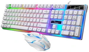 G21B Wired Backlit Gaming Keyboard and Mouse Combo, USB Mechanical-Feel Keyboard, 1000 DPI Optical Mouse, English Layout, Black G21B Wired Backlit Gaming Keyboard and Mouse Combo, USB Mechanical-Feel Keyboard, 1000 DPI Optical Mouse, English Layout, Black
