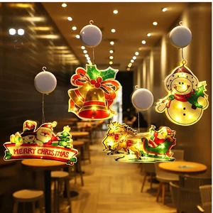4-Piece Christmas LED Window Suction Cup Lights Set A, Battery Powered Warm White Holiday Decorations for Windows, Home & Party 4-Piece Set A 4-Piece Christmas LED Window Suction Cup Lights Set A, Battery Powered Warm White Holiday Decorations for Windows, Home & Party 4-Piece Set A