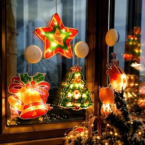 4-Piece Christmas LED Window Suction Cup Lights Set A, Battery Powered Warm White Holiday Decorations for Windows, Home & Party 4-Piece Set B 4-Piece Christmas LED Window Suction Cup Lights Set A, Battery Powered Warm White Holiday Decorations for Windows, Home & Party 4-Piece Set B