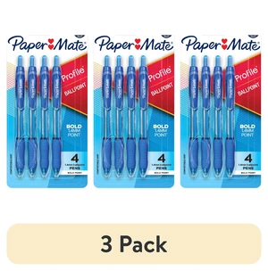 Paper Mate Profile Retractable Ballpoint Pen Bold Point 1.4mm Blue (3 Pack) Paper Mate Profile Retractable Ballpoint Pen Bold Point 1.4mm Blue (3 Pack)