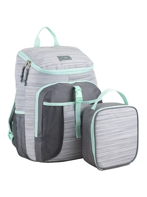 Fuel Unisex Top Loading Backpack and Lunch Bag Set, 2-Piece, Ash Gray Fuel Unisex Top Loading Backpack and Lunch Bag Set, 2-Piece, Ash Gray