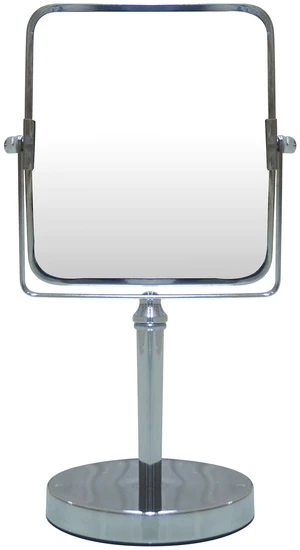 Eden Bath Square Two Sided 5X Chrome Framed Freestanding Makeup/Shaving Mirror Eden Bath Square Two Sided 5X Chrome Framed Freestanding Makeup/Shaving Mirror