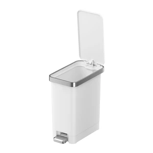 Better Homes & Gardens 2.5 Gallon Step Trash Can with Soft-Close Lid, White Better Homes & Gardens 2.5 Gallon Step Trash Can with Soft-Close Lid, White