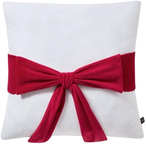 My Texas House 20in x 20in White/Red Velvet Bow Decorative Pillow My Texas House 20in x 20in White/Red Velvet Bow Decorative Pillow