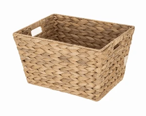 Better Homes & Gardens Large Water Hyacinth Decorative Storage Basket with Handles, 14in x 11in x 8.5in Better Homes & Gardens Large Water Hyacinth Decorative Storage Basket with Handles, 14in x 11in x 8.5in