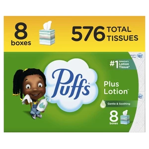 Puffs Plus Lotion Facial Tissue, 8 Cube Boxes, 72 Tissues per Box Puffs Plus Lotion Facial Tissue, 8 Cube Boxes, 72 Tissues per Box