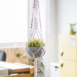 K-Cliffs Hanging Succulent Planter, Cement with Handmade Weave Macram K-Cliffs Hanging Succulent Planter, Cement with Handmade Weave Macram