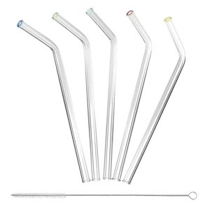 Better Houseware 308 Glass Straws with Cleaning Brush, Set of 5 (Standard) Better Houseware 308 Glass Straws with Cleaning Brush, Set of 5 (Standard)