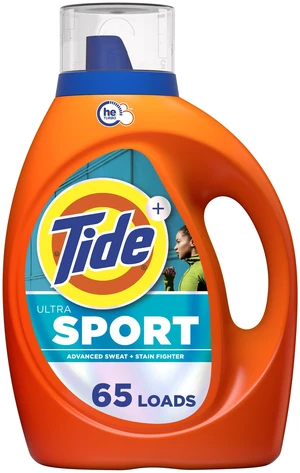Tide Ultra Sport Liquid Laundry Detergent, 92fl oz, 65Loads, Advanced Sweat + Stain Fighter Tide Ultra Sport Liquid Laundry Detergent, 92fl oz, 65Loads, Advanced Sweat + Stain Fighter