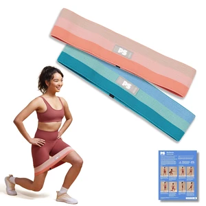 POPSUGAR No-Roll Fabric Hip Bands Set, Light and Medium Resistance, Blue/Coral POPSUGAR No-Roll Fabric Hip Bands Set, Light and Medium Resistance, Blue/Coral