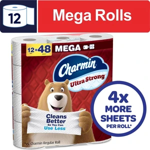 Charmin Ultra Strong Toilet Paper, 12 Mega Rolls, 220 Sheets Per Roll Charmin Ultra Strong Toilet Paper, 12 Mega Rolls, 220 Sheets Per Roll