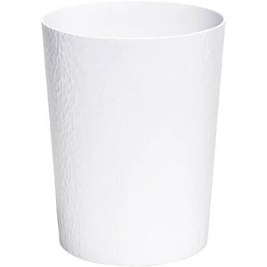 Bath Bliss 10 Liter Hammered Textured Plastic Bathroom Trash Can, White Bath Bliss 10 Liter Hammered Textured Plastic Bathroom Trash Can, White