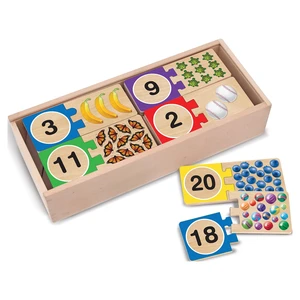Melissa & Doug Self-Correcting Wooden Number Puzzles with Storage Box, 40 Pieces Melissa & Doug Self-Correcting Wooden Number Puzzles with Storage Box, 40 Pieces