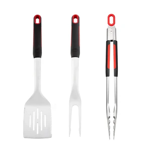 Expert Grill Grilling Accessories BBQ Grill Tools Set, 3-Piece Stainless Steel Grill Kit Expert Grill Grilling Accessories BBQ Grill Tools Set, 3-Piece Stainless Steel Grill Kit