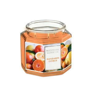 Scentworx 14.5oz Mandarin Citrus 3-Wick Jar Candle by Slatkin & Co Scentworx 14.5oz Mandarin Citrus 3-Wick Jar Candle by Slatkin & Co
